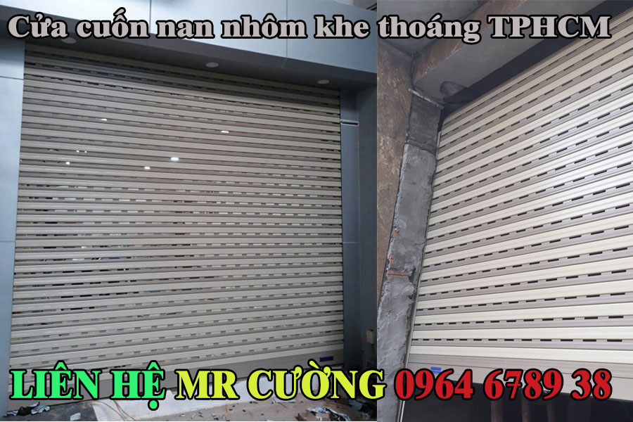 Cửa cuốn nan nhôm khe thoáng TPHCM